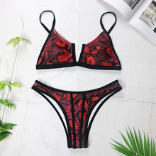 Load image into Gallery viewer, Bandeau Bikinis 2020 V Neck Bikini