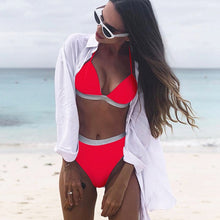 Load image into Gallery viewer, White High Waist Bikini 2020 Swimsuit