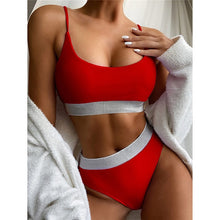 Load image into Gallery viewer, White High Waist Bikini 2020 Swimsuit