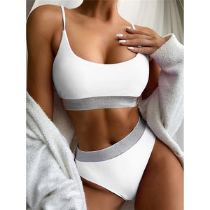 White High Waist Bikini 2020 Swimsuit